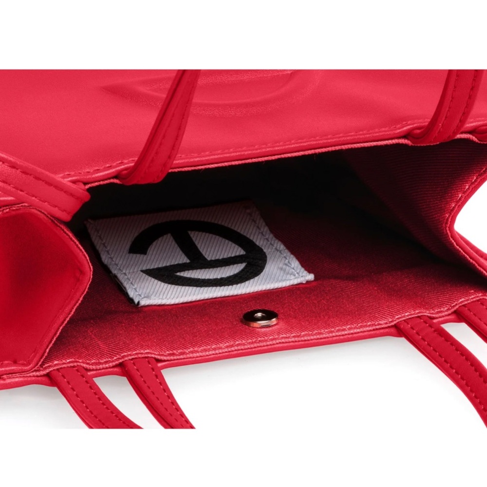 Telfar Red Mini Bag with Structured Design and Adjustable Strap NEW - Picture 3 of 3